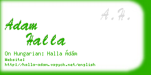 adam halla business card