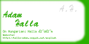 adam halla business card